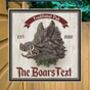 Boars Head Personalised Home Pub Sign Man Cave Sign, thumbnail 5 of 8