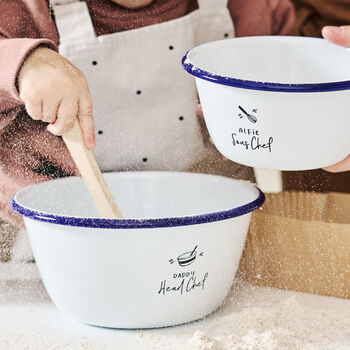 Personalised Daddy And Me Mixing Bowl Set, 5 of 9