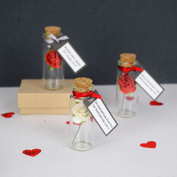 Rose In A Bottle Personalised Love Token, 6 of 6