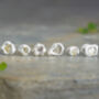 Set Of Six Mix And Match Pebble Stud Earrings With Rough Diamonds, thumbnail 1 of 3