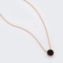 Round Black Druzy Crystal 18k Rose Gold Plated Necklace, thumbnail 5 of 5