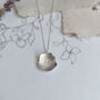 Small Rose Pressed Flower Necklace Sterling Silver, thumbnail 8 of 10