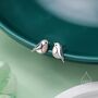 Sterling Silver Cute Robin Bird Stud Earrings, thumbnail 1 of 12