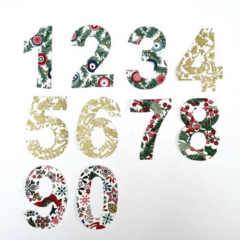 Liberty Print Iron On Applique Letters Number, 3 of 8