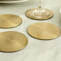 Ivy Brass Coasters Set Of Four, thumbnail 2 of 4