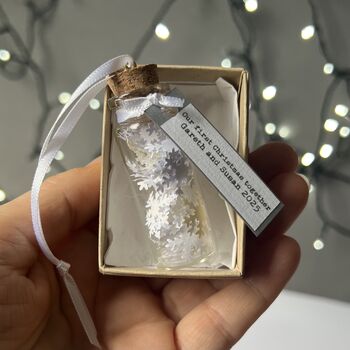 Miniature Christmas Snowflake Personalised Decoration, 2 of 12