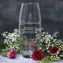 Personalised Bullet Glass Flower Vase – Wedding Bridesmaid Gift, thumbnail 1 of 6