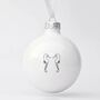 White Christmas Ornament With Sea Horses, thumbnail 2 of 2
