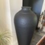 Large Black Metal Floor Vase 80cm Ornament Home Decor, thumbnail 6 of 9
