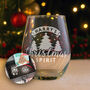 Christmas Spirit Stemless Glass With Chocolate Tree And Coaster Gift Boxed Set, thumbnail 1 of 7