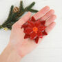 Handmade Glass Poinsettia Christmas Tree Decoration, thumbnail 4 of 5