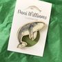 Humpback Whale Wooden Laser Cut Brooch, thumbnail 7 of 8