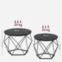 Set Of Two Round Coffee Tables Modern Steel Frame, thumbnail 10 of 12