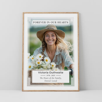 Forever In Our Hearts Photo Print Personalised Memorial Gift, 2 of 6