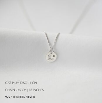 Cat Mum Gift, Cat Mum Necklace In Sterling Silver, 2 of 7