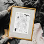 The Peak District Illustrated Map Print, thumbnail 1 of 6