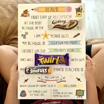 Personalised First Day Of School Chocolate Board, 4 of 5