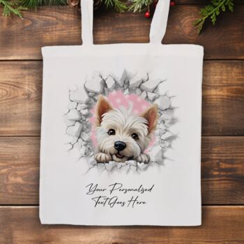 Personalised Christmas West Highland Terrier Break Through, 7 of 10