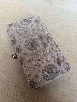 Light Pink Handcrafted Rectangular Clutch Bag, 11 of 11