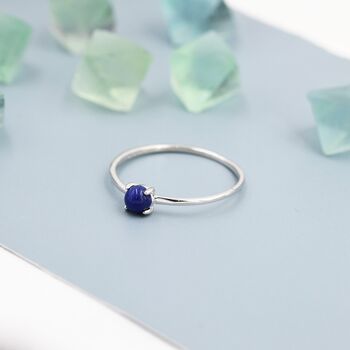 Lapis Lazuli Ring In Sterling Silver, 3 of 10