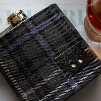 Graduation Tartan Personalised Hip Flask Gift, 2 of 2