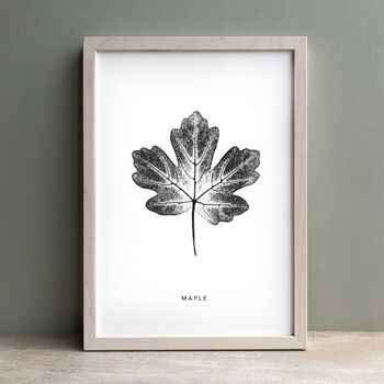 Maple Leaf Monoprint Fine Art Print, 4 of 5