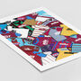 Aston Villa Football Shirts Mash Up Print, thumbnail 3 of 3