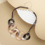 Contemporary Three Tone Circle Statement Necklace, thumbnail 3 of 3