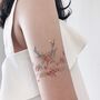 Floral Fawn Temporary Tattoo, thumbnail 1 of 8