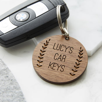 Personalised Wooden Keyring, 2 of 2