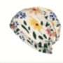 Soft Chemo Headwear Beanie Hat Bandana Cream Flowers, thumbnail 2 of 5