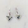'Triangle' Dalmatian Jasper Sterling Silver Earrings, thumbnail 3 of 5