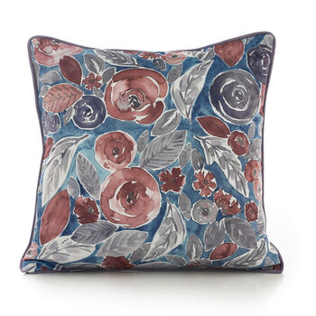 Misty Blue Soft Velvet 50cm X 50cm Cushion Including Pad, 2 of 3