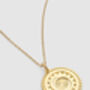 14 K Gold Sunburst Interlocking Circle Pendant Necklace, thumbnail 2 of 4
