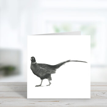 Cetus The Pheasant Luxury Greeting Card, 2 of 3