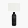 Black Rattan Bottle Table Lamp, thumbnail 3 of 8