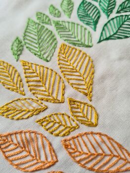 As The Leaves Turn, Hand Embroidery Kit, 2 of 6