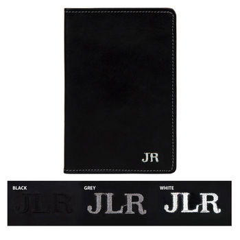 Personalised Leather Passport Cover In Ebony Black, 4 of 6