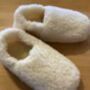 100% Siberian Wool Slippers In Natural, thumbnail 2 of 5