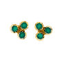 Threeni Green Onyx Stud Earrings Silver Or Gold Plated, thumbnail 8 of 11