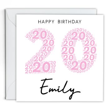 Personalised 20th Birthday Card For Her, 2 of 2