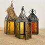 Set Of Three Sun Set Moroccan Lanterns, thumbnail 2 of 5