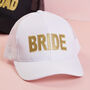 Bride Baseball Cap | Metallic Gold Detail, thumbnail 1 of 4