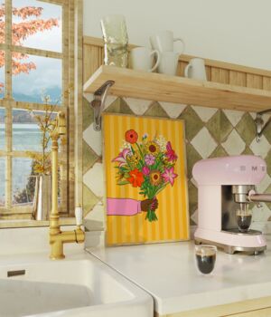 Bunch Of Flowers Illustrated Art | Wall Print, 3 of 5