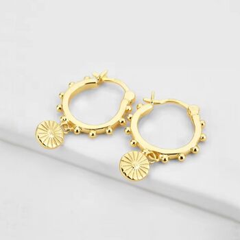 Celestial Boho Earrings Gold, 2 of 4