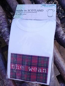 Scottish 'The Wean' Short Sleeve Baby Vest, 2 of 3