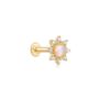14k Solid Gold Opal And Topaz Starburst Labret, thumbnail 1 of 7