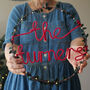 Personalised Holly Family Fairy Light Wreath, thumbnail 2 of 8