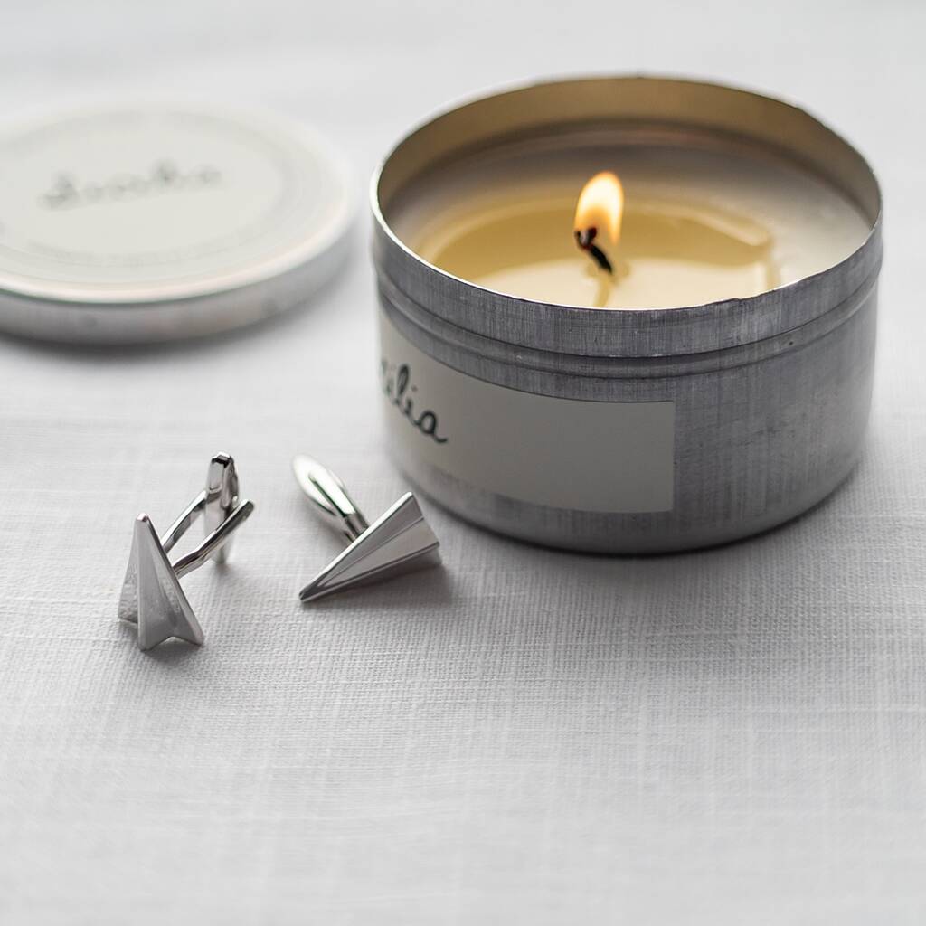 Image of Paper Aeroplane Personalised Cufflinks
