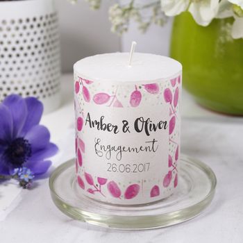 Engagement Personalised Patterned Candle, 8 of 10